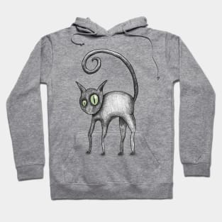 Black cat comic style Hoodie